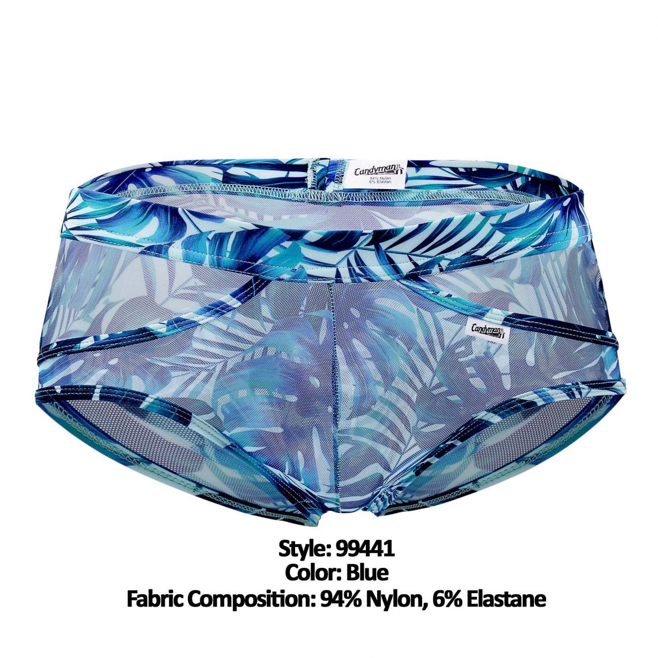 CandyMan 99441 Floral Briefs Blue