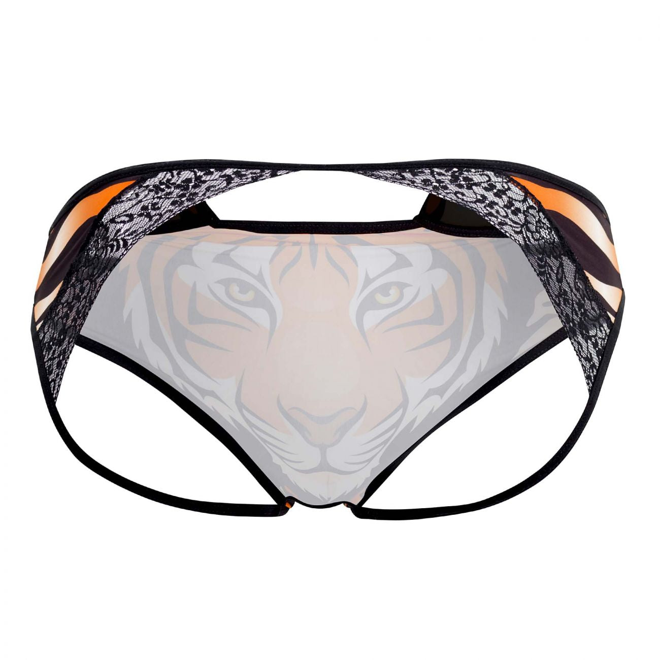 CandyMan 99458X Jockstrap Color Tiger Print Plus Sizes