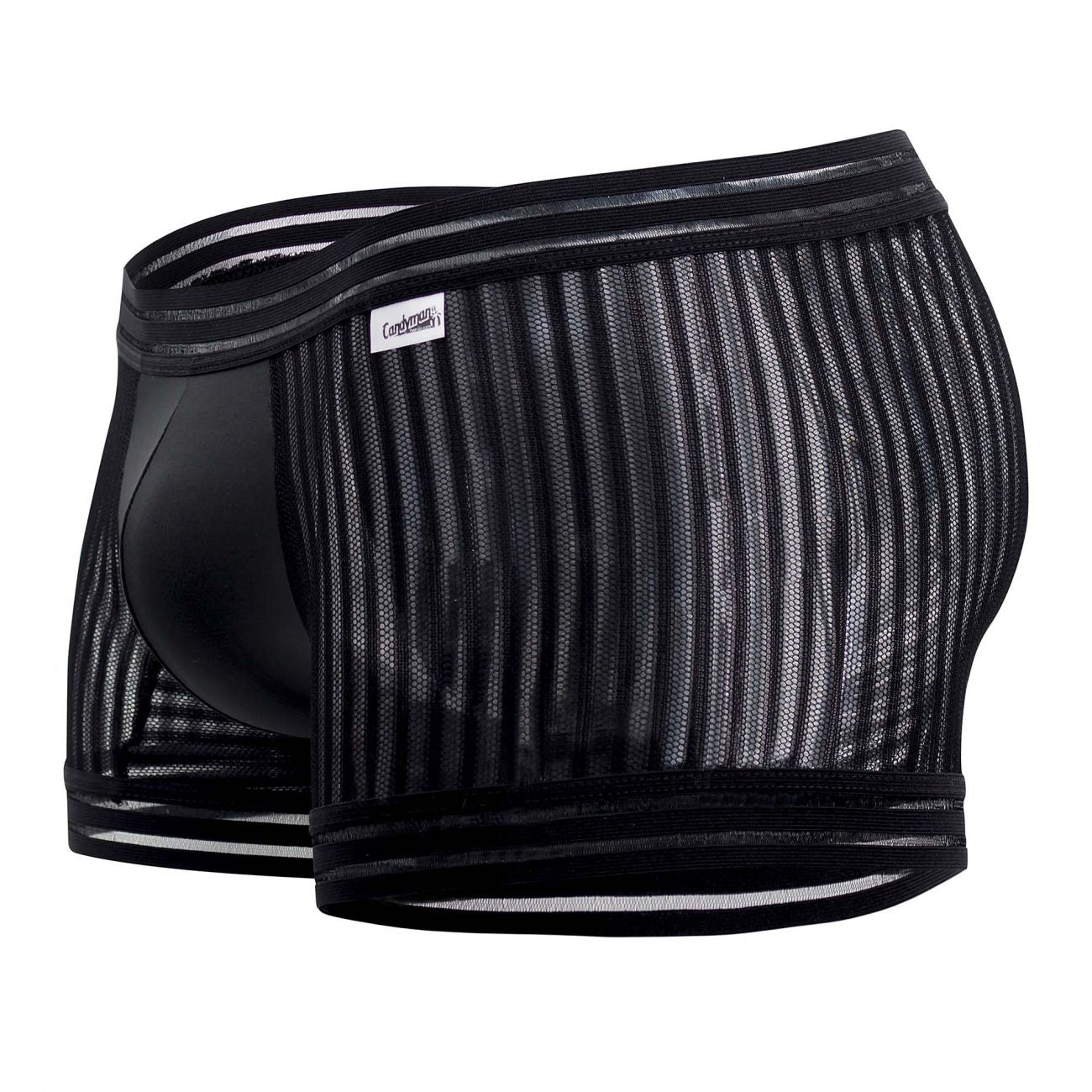 CandyMan 99481X Mesh Trunks Black Plus Sizes