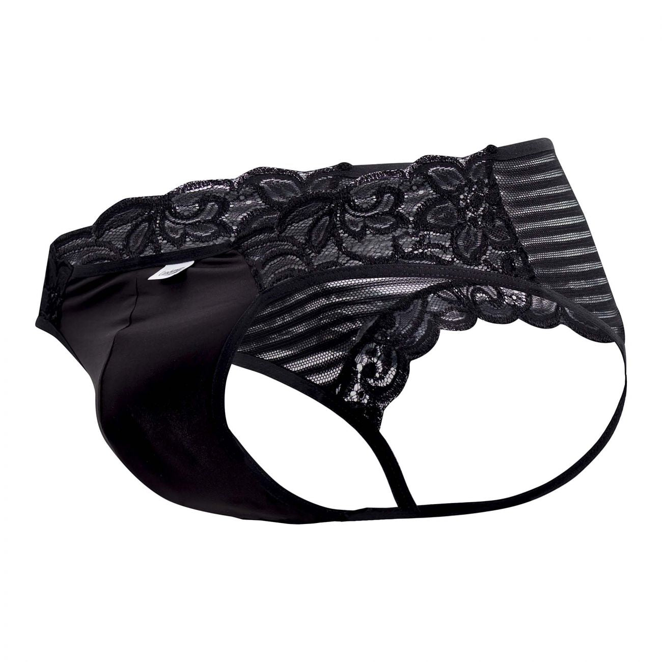 CandyMan 99490 Lace-Mesh Jockstrap Black