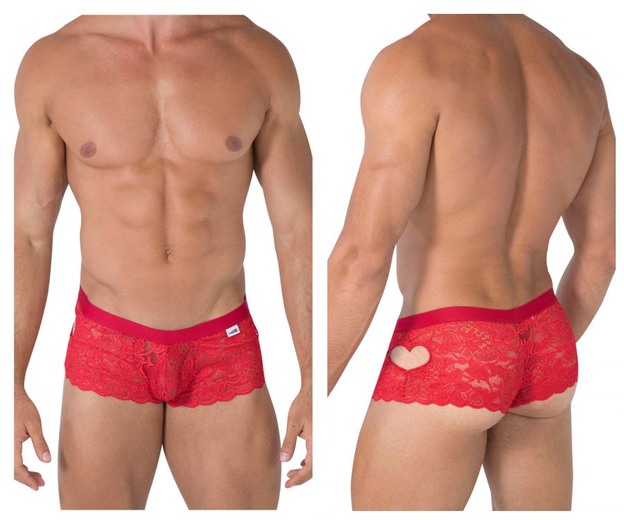 CandyMan 99491 Heart Lace Trunks Red