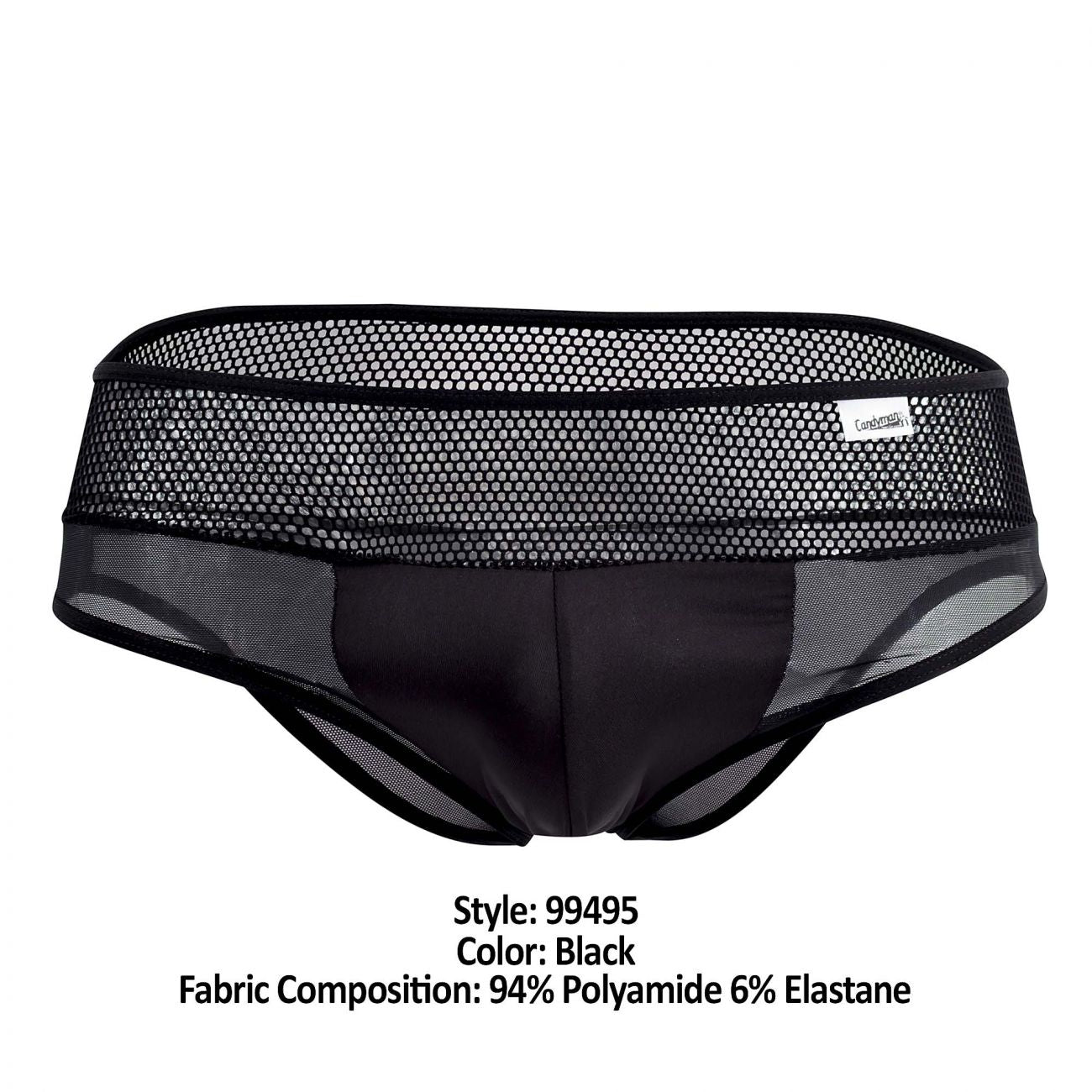 CandyMan 99495 Mesh Briefs Black
