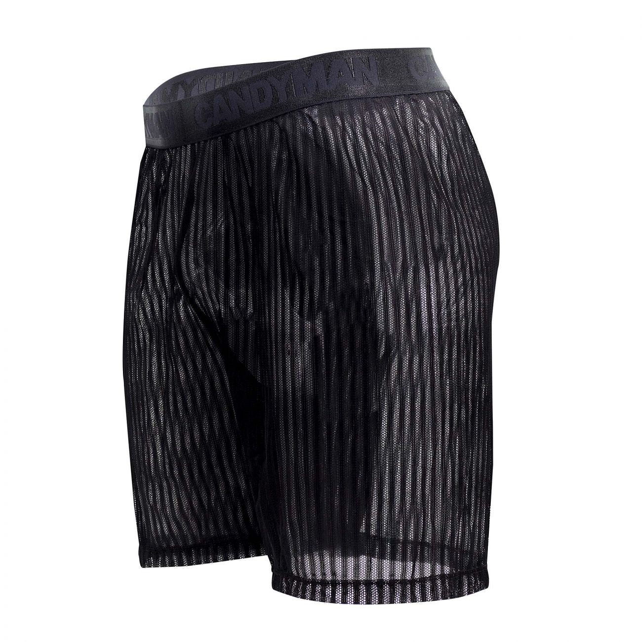 CandyMan 99497X Mesh Lounge Shorts Black Plus Sizes