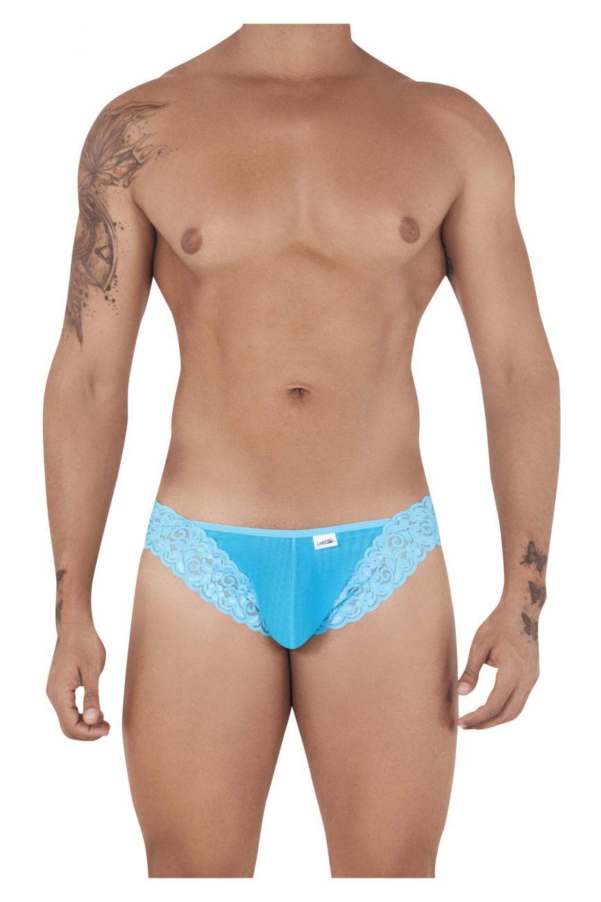 CandyMan 99506 Mesh-Lace Thongs Turquoise