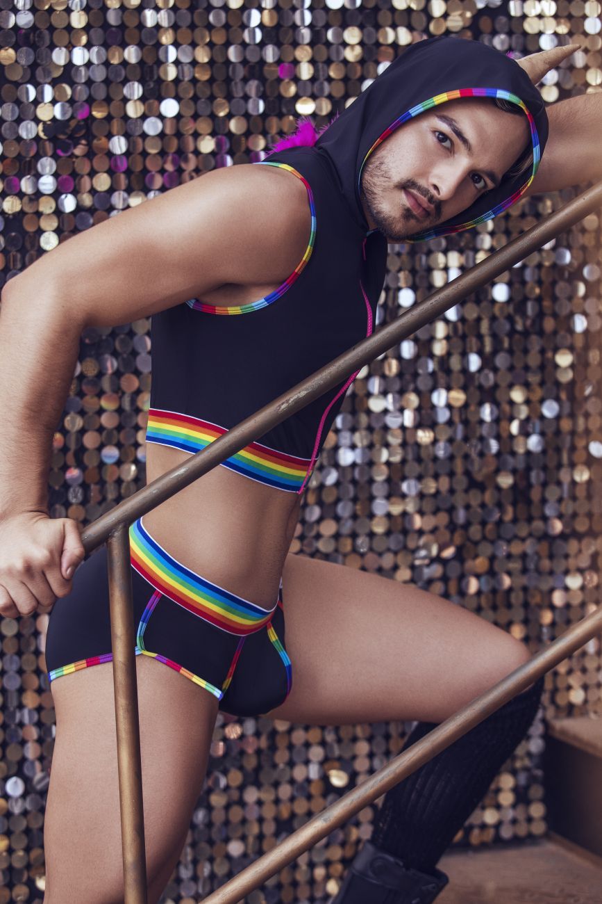 CandyMan 99520 Unicorn Hoodie and Trunks Set Black
