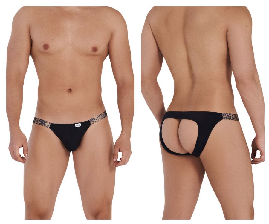 CandyMan 99536 Prints Jockstrap Black Animal Print