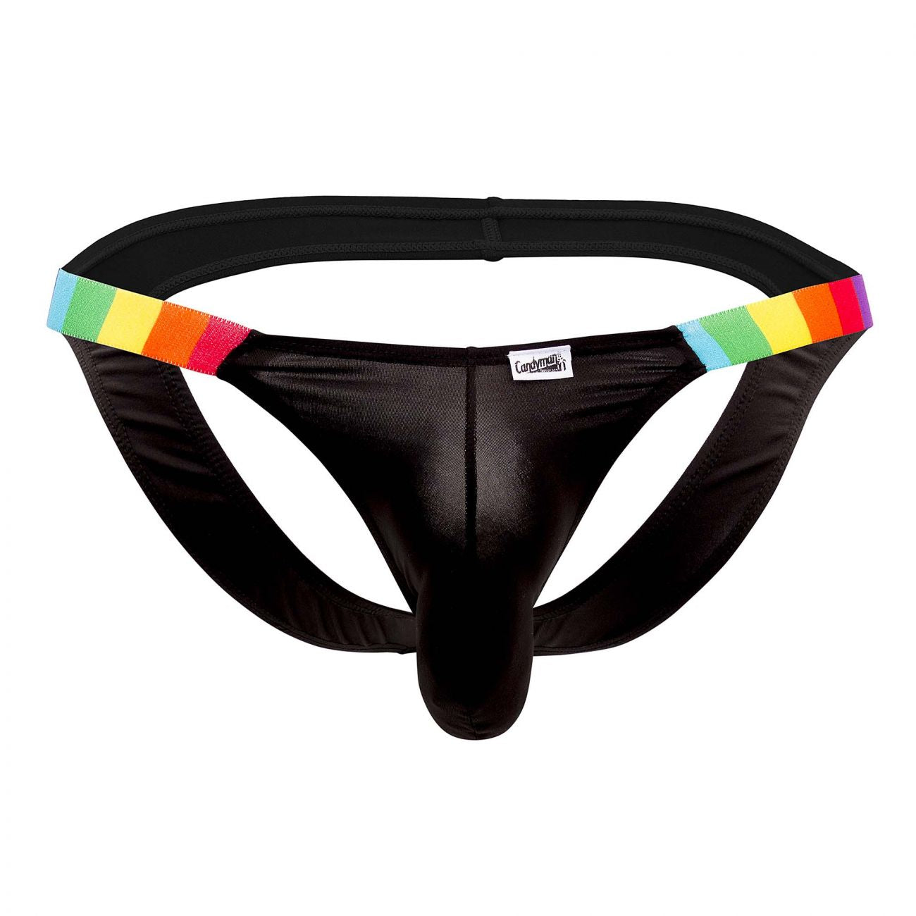 CandyMan 99536 Prints Jockstrap Black Rainbow