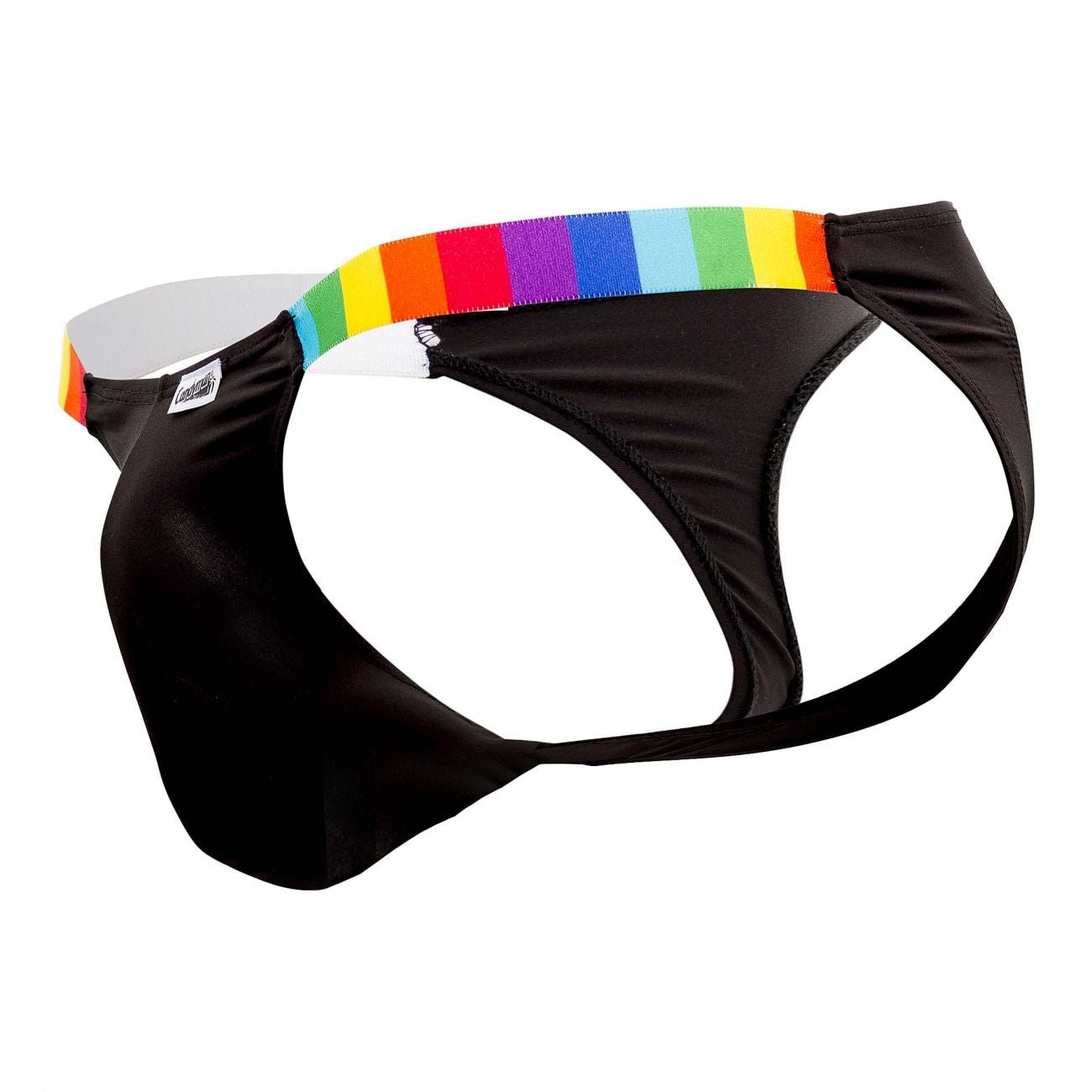 CandyMan 99536 Prints Jockstrap Black Rainbow