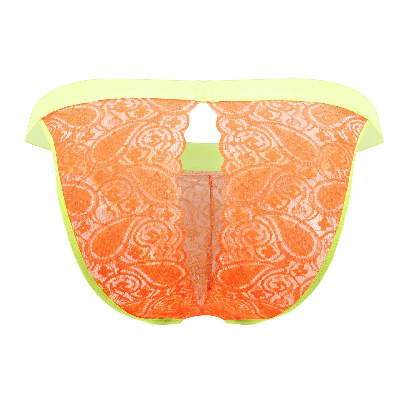 CandyMan 99554 Lace Peekaboo Bikini Hot Orange