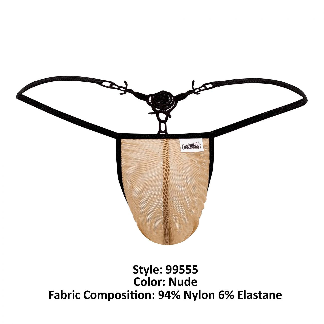 CandyMan 99555 Rose G-String Nude