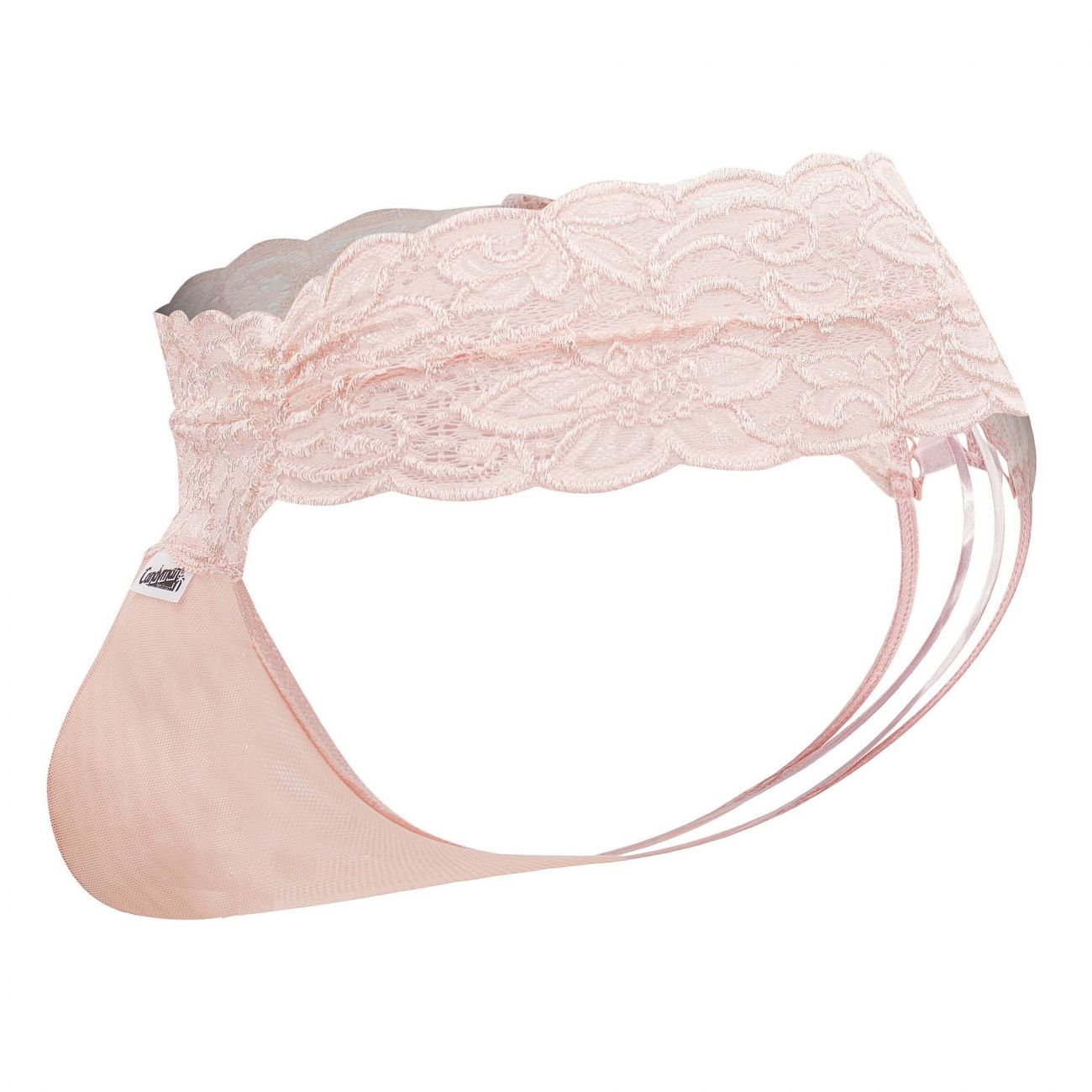 CandyMan 99595X Floral Lace Thongs Rose Plus Sizes