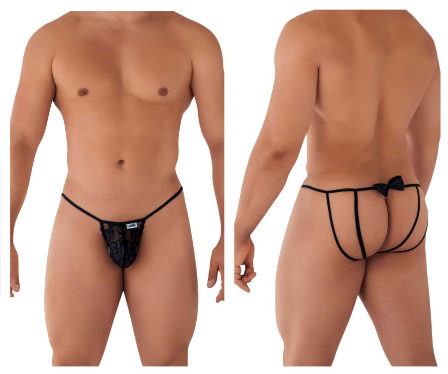 CandyMan 99606 Bow Jockstrap Black