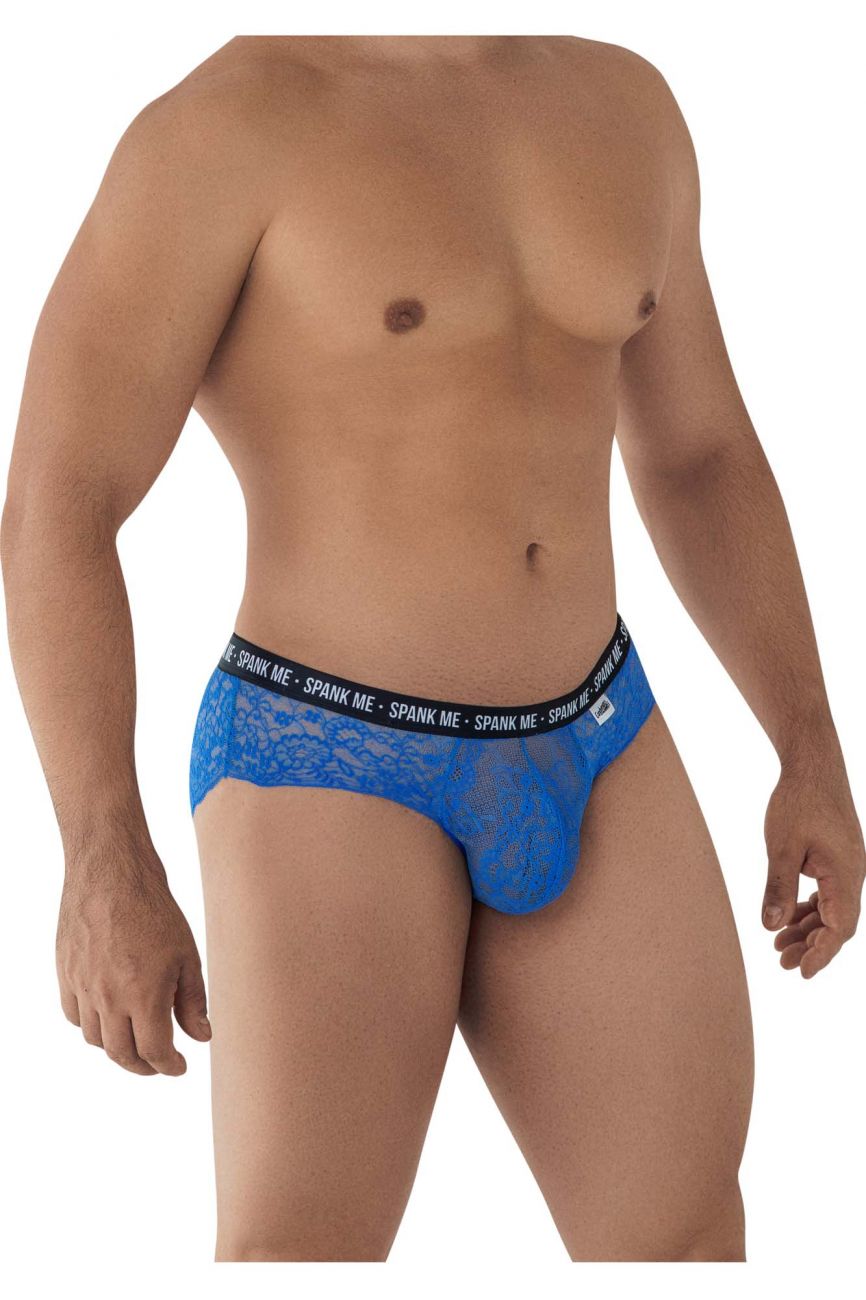 CandyMan 99615 Spank Me Lace Briefs Dark Blue