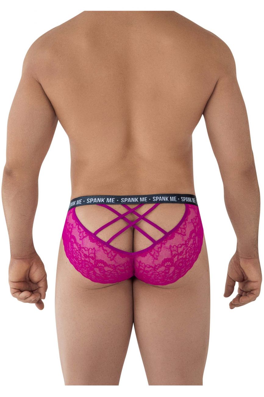 CandyMan 99615 Spank Me Lace Briefs Pink