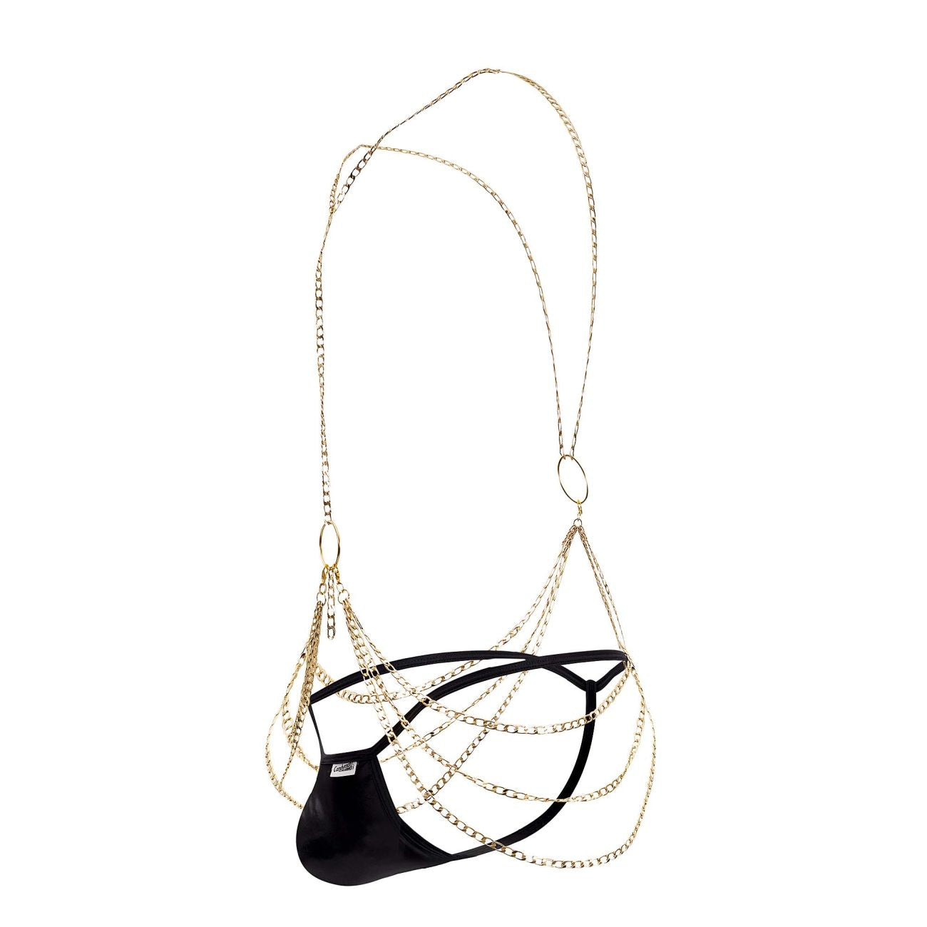 CandyMan 99666 Chain Thongs Set Black