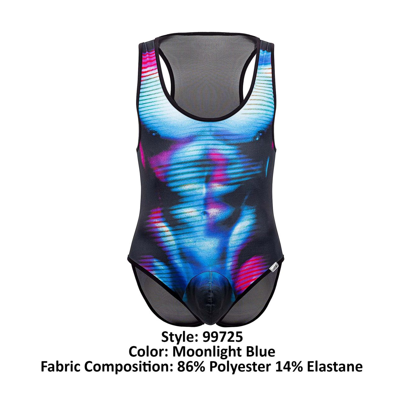 CandyMan 99725 Work-N-Out Bodysuit Moonlight Blue