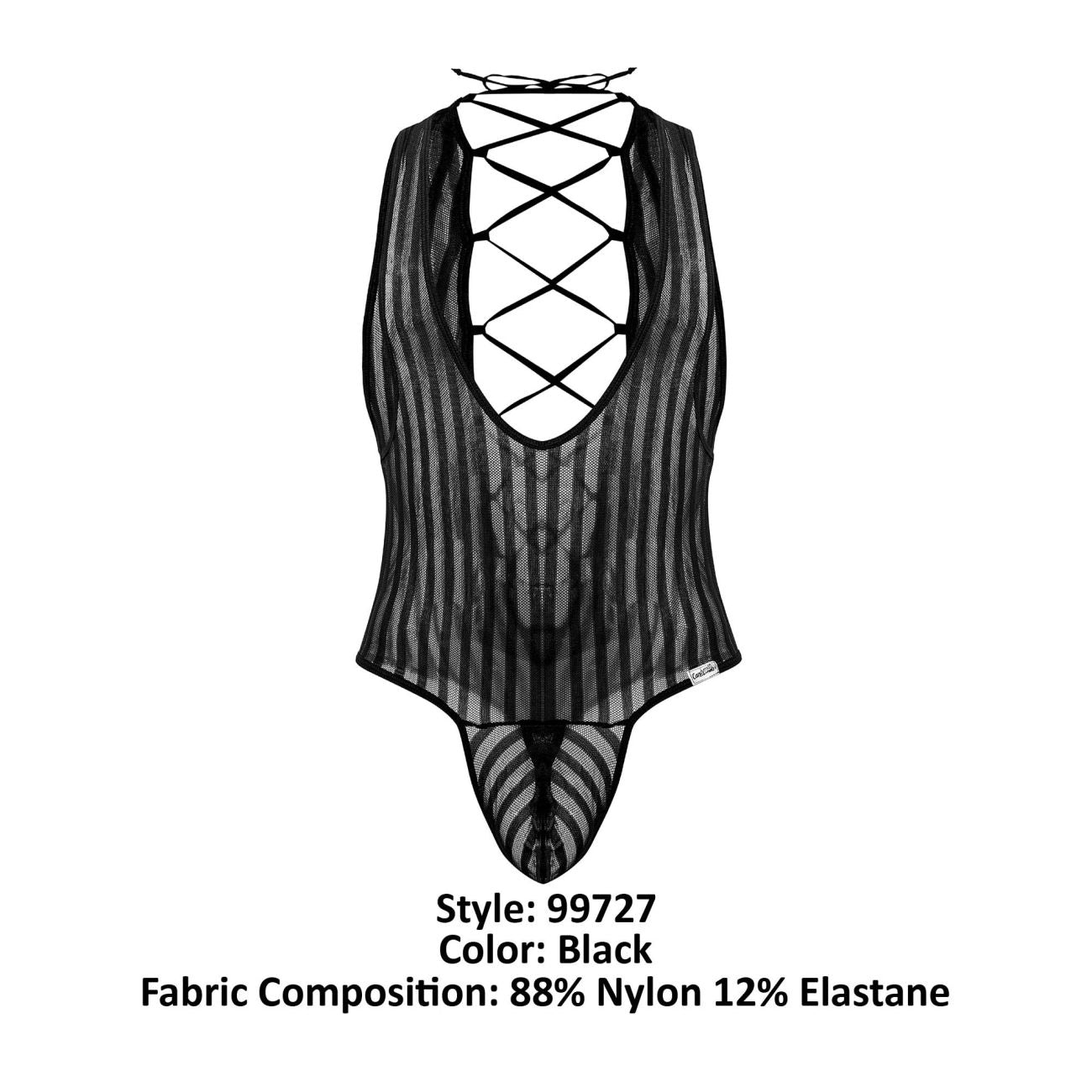 CandyMan 99727 Work-N-Play Bodysuit Black