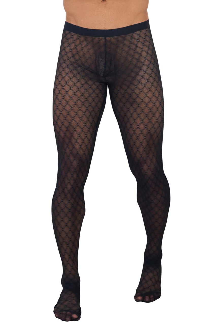 CandyMan 99736 Mesh Thigh Highs Black