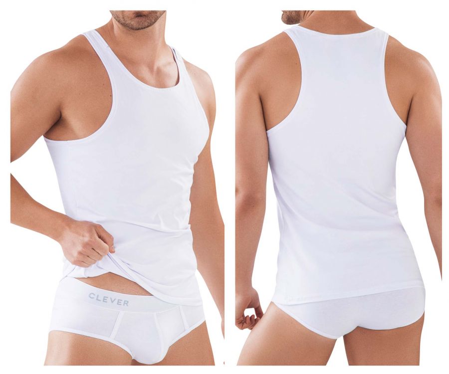 Clever 0394 Progress Tank Top White