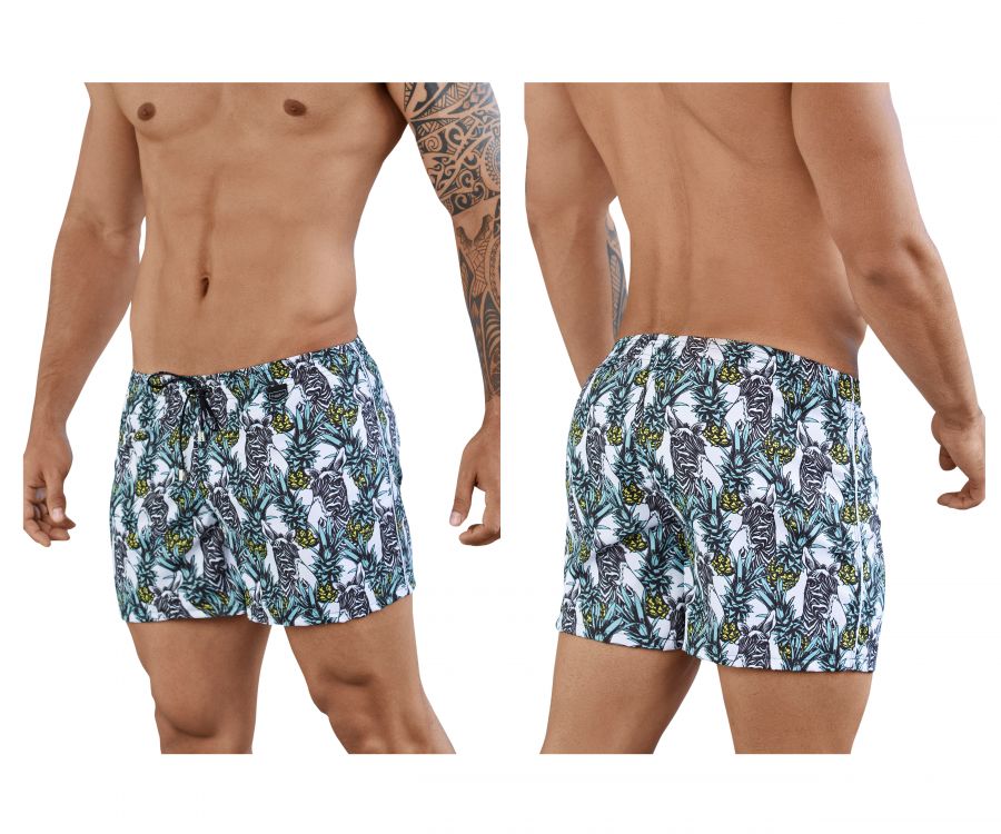 Clever 0677 Jasmine Athleta Swim Trunks Green Multi