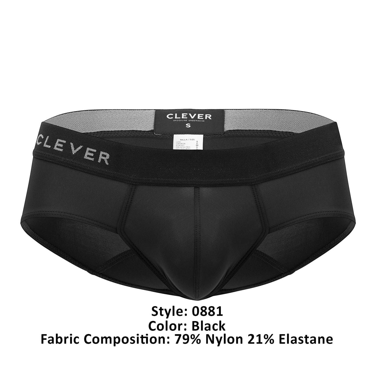Clever 0881 Match Briefs Black