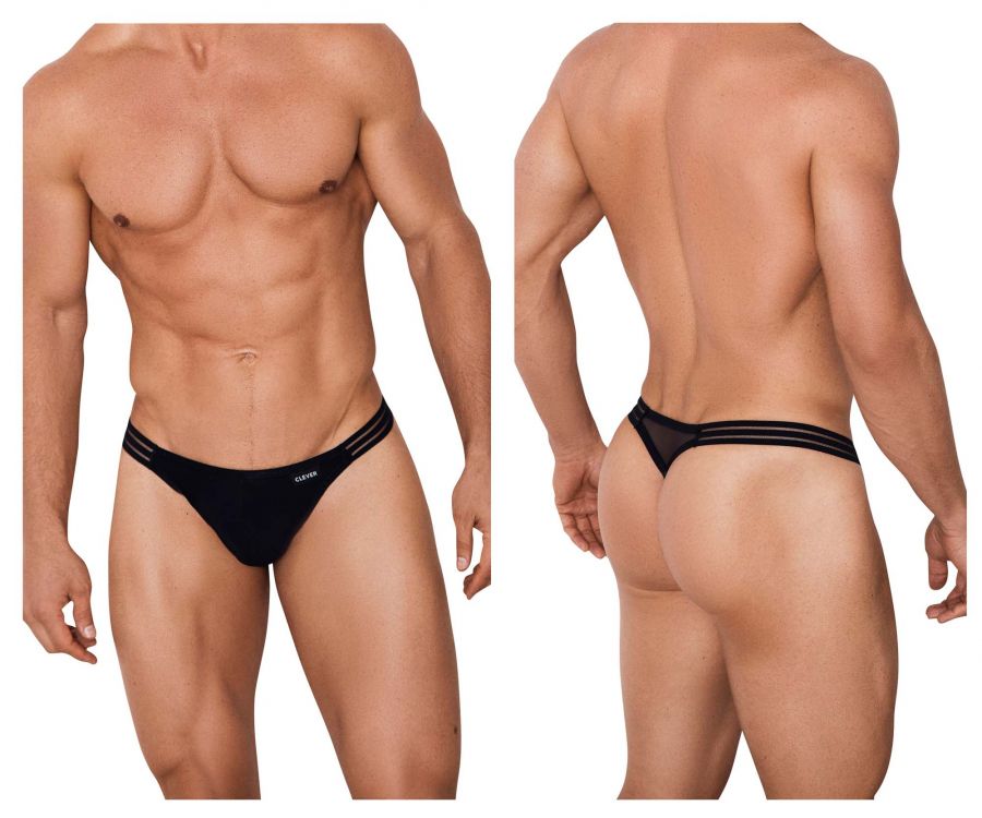 Clever 0893 Shine Thongs Black
