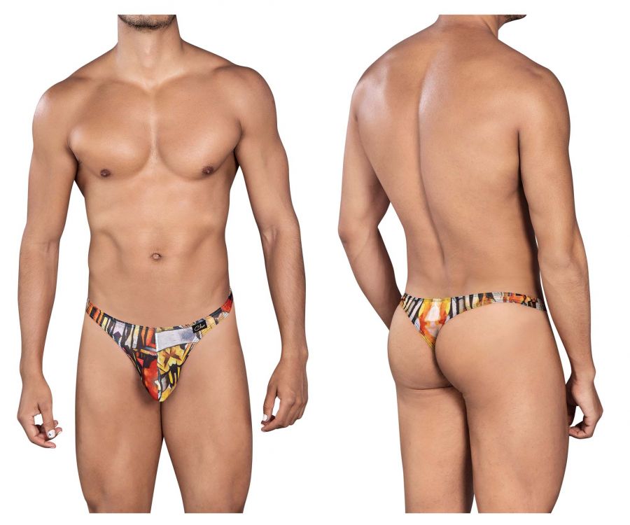 Clever 0938 Costly Thongs Yellow Print