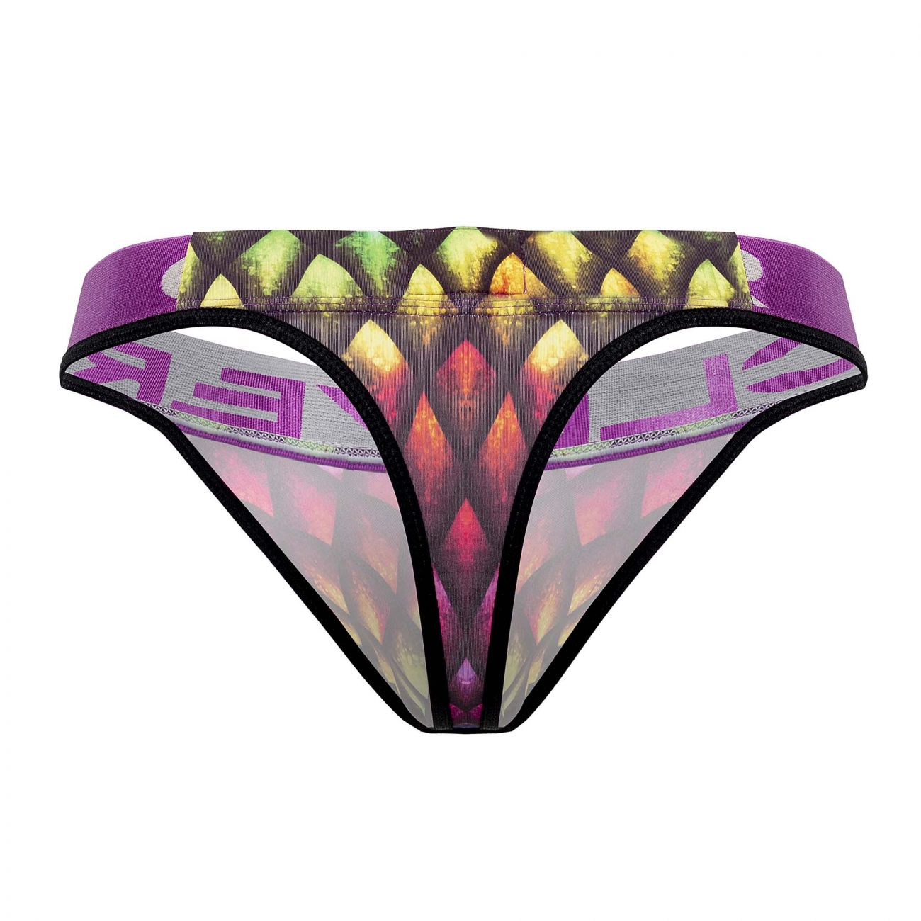 Clever 0942 Pluma Thongs Black Print