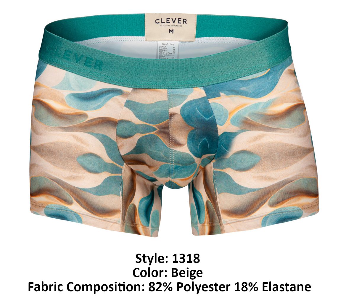 Clever 1318 Sand Trunks Beige Print