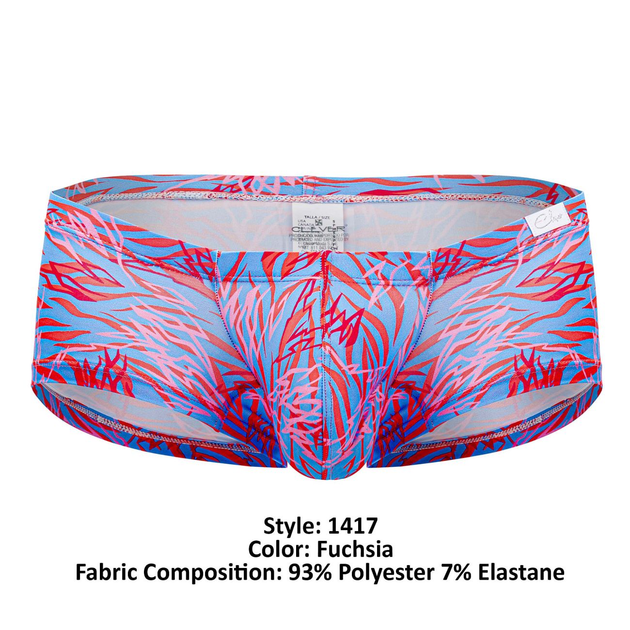 Clever 1417 Descent Trunks Fuchsia Print