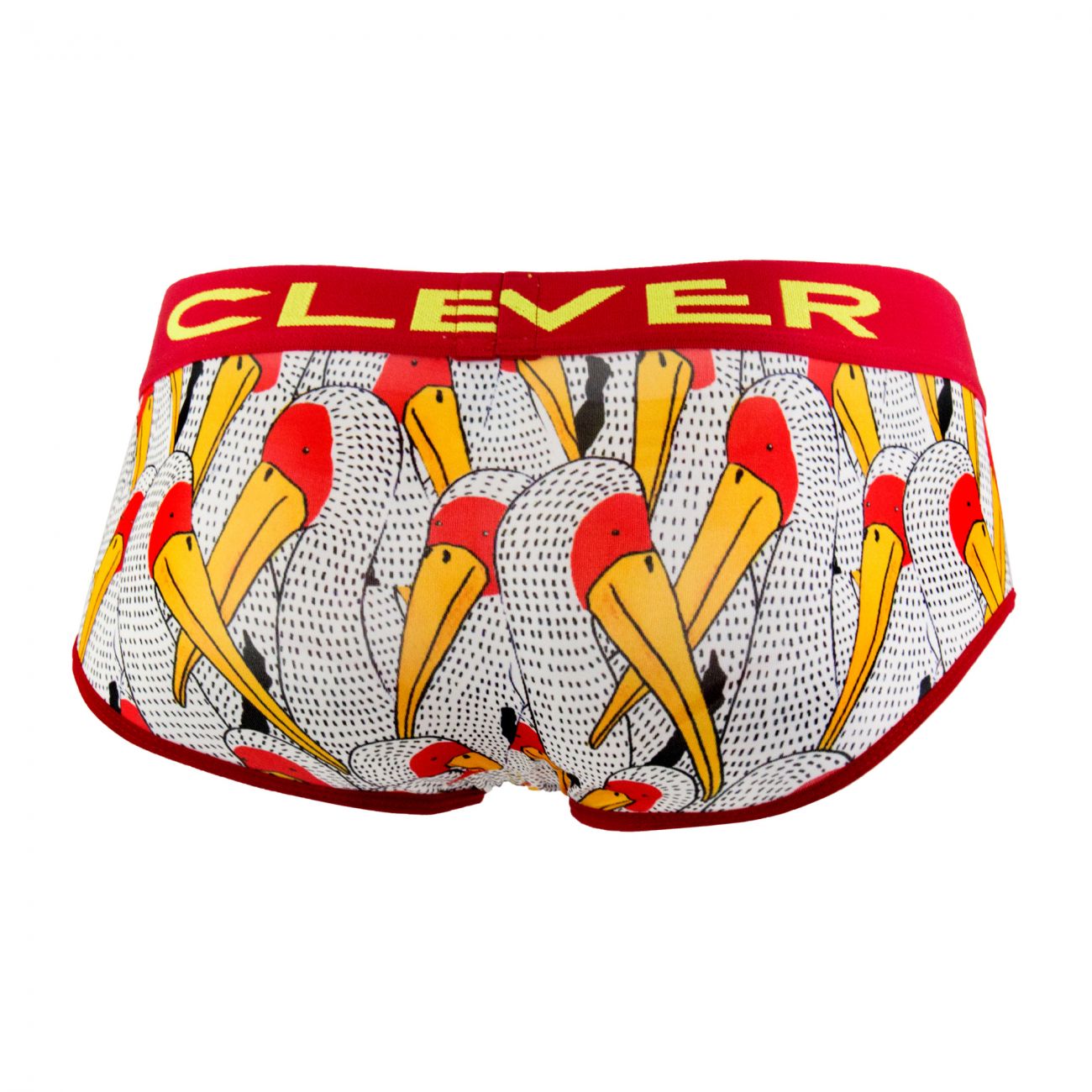 Clever 5340 Matches Piping Briefs White & Red