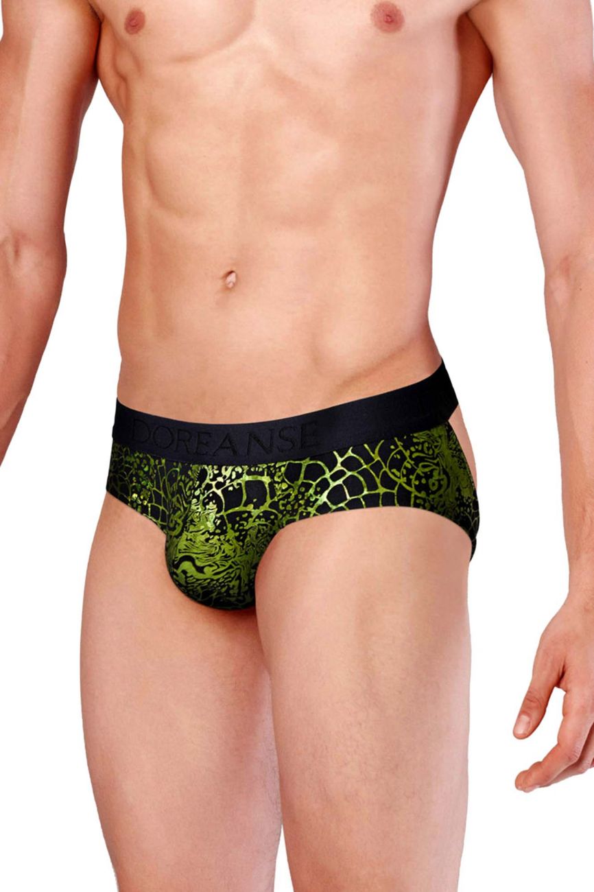 Doreanse 1262-PRN Space Venom Jockstrap Green Printed