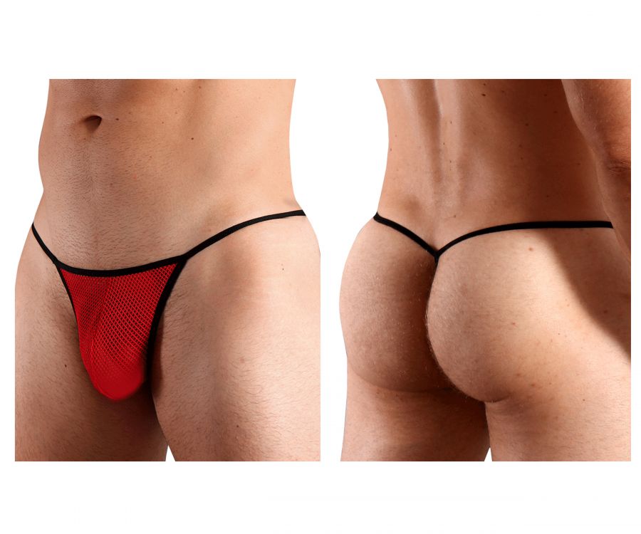 Doreanse 1306- Mesh G-String Mens Thong Red