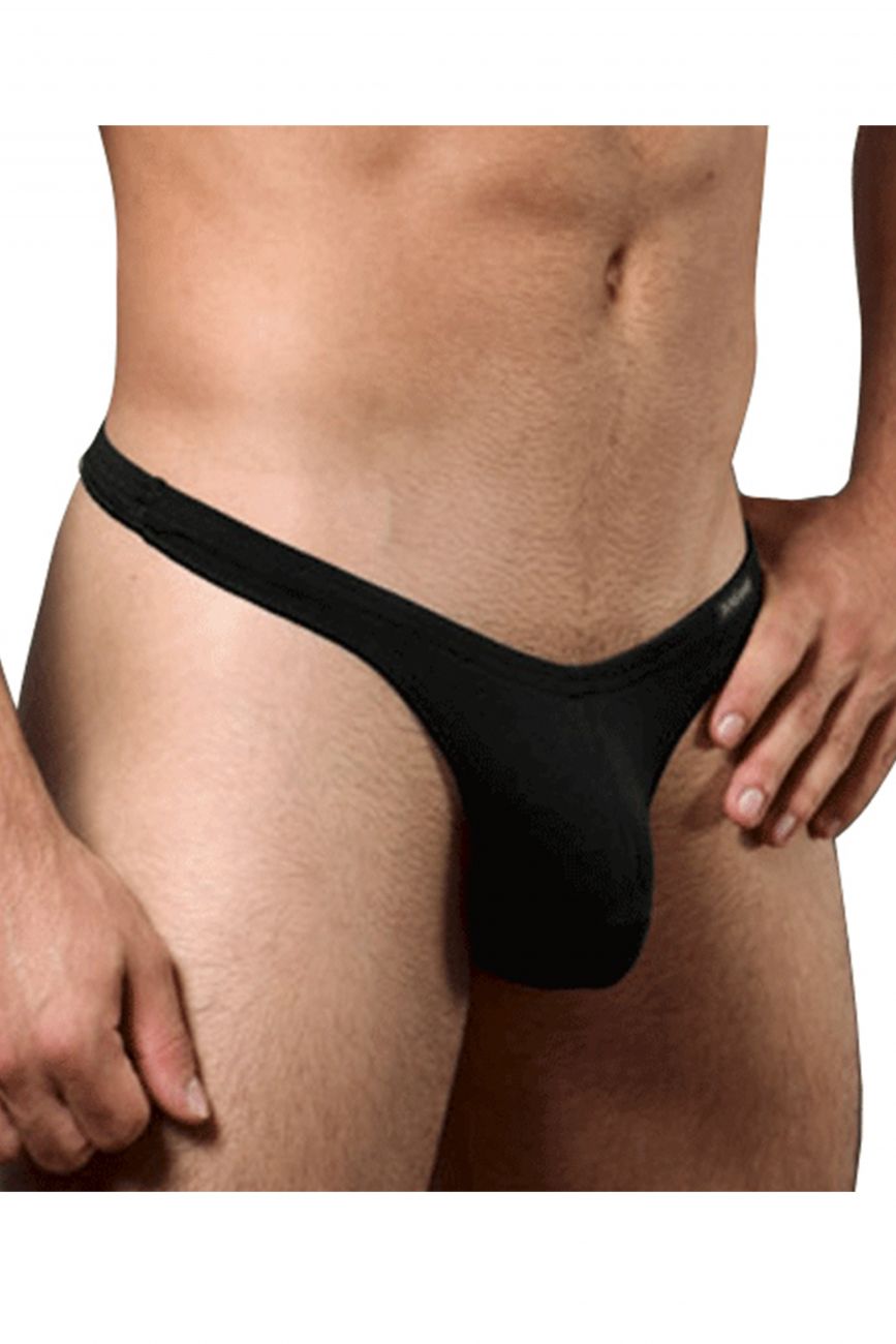Doreanse 1392-BLK Euro Mens Thong Black