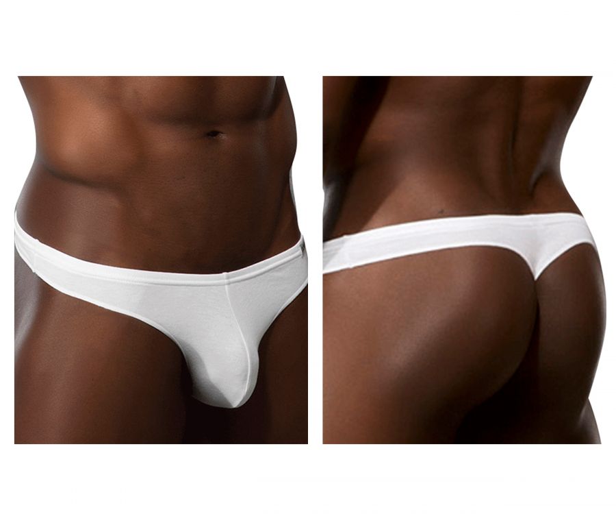 Doreanse 1392-WHT Euro Mens Thong White