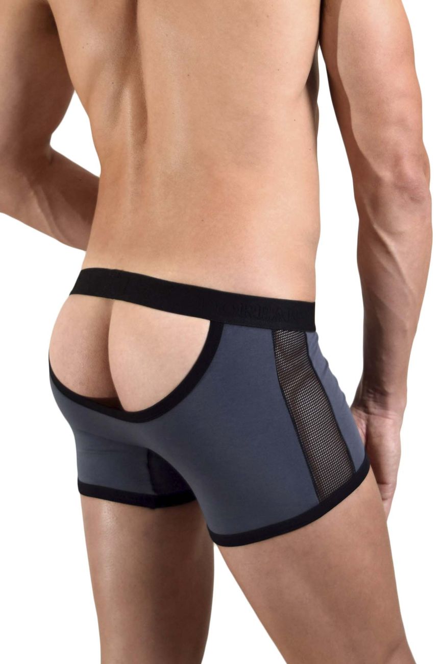 Doreanse 1563-CHR Teaser Boxer Briefs Charcoal-Black Plus Sizes