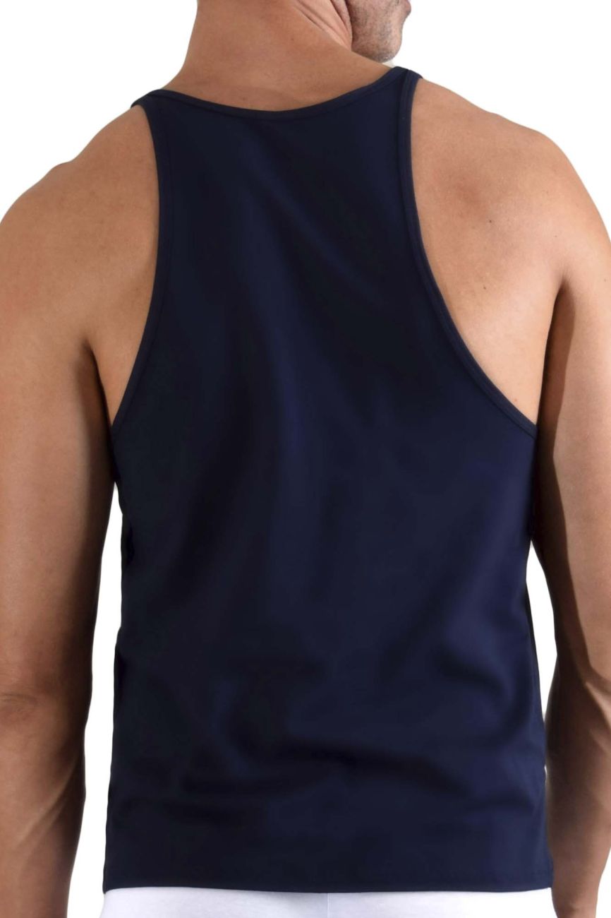 Doreanse 2042-NVY Sporty Tank Top Navy Plus Sizes