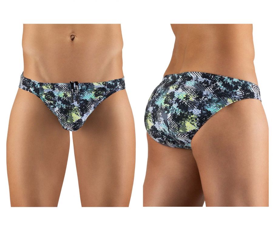 ErgoWear EW1056 FEEL Swim Zigzag Swim Briefs Multi Coloured