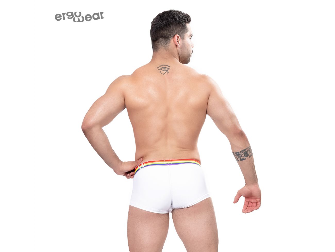ErgoWear EW1116 MAX XV PRIDE Boxer Briefs White