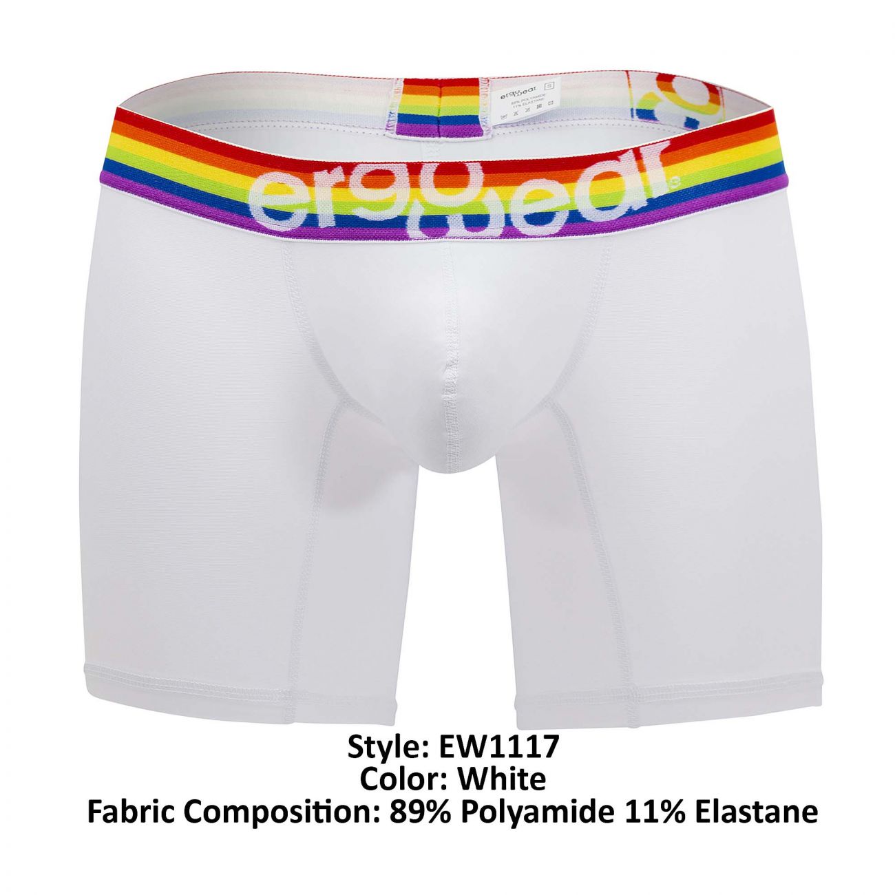 ErgoWear EW1117 MAX XV PRIDE Trunks White