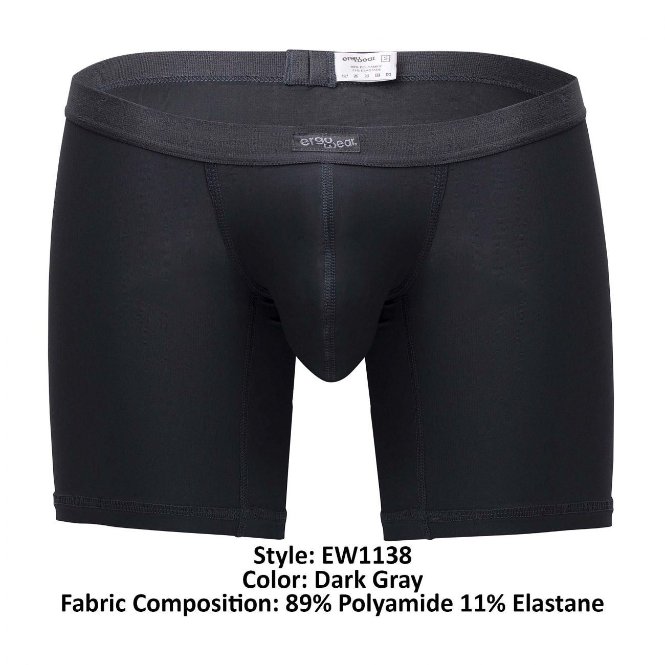 ErgoWear EW1138 SLK Boxer Briefs Dark Gray