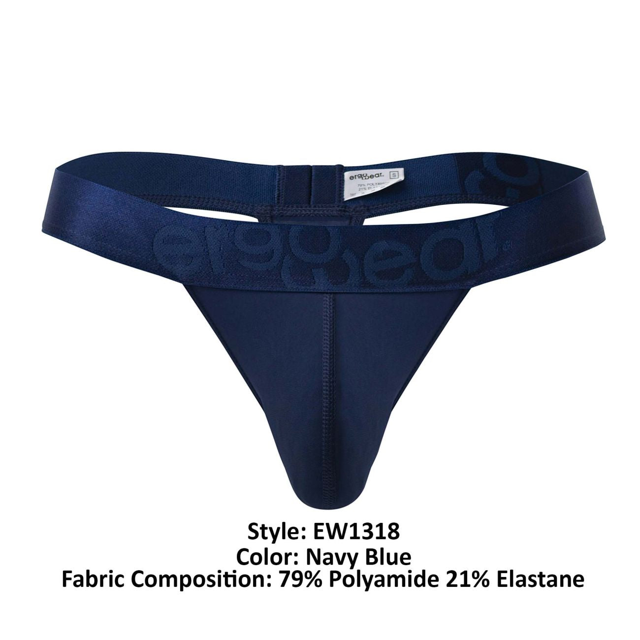 ErgoWear EW1318 Silky Thongs Navy Blue