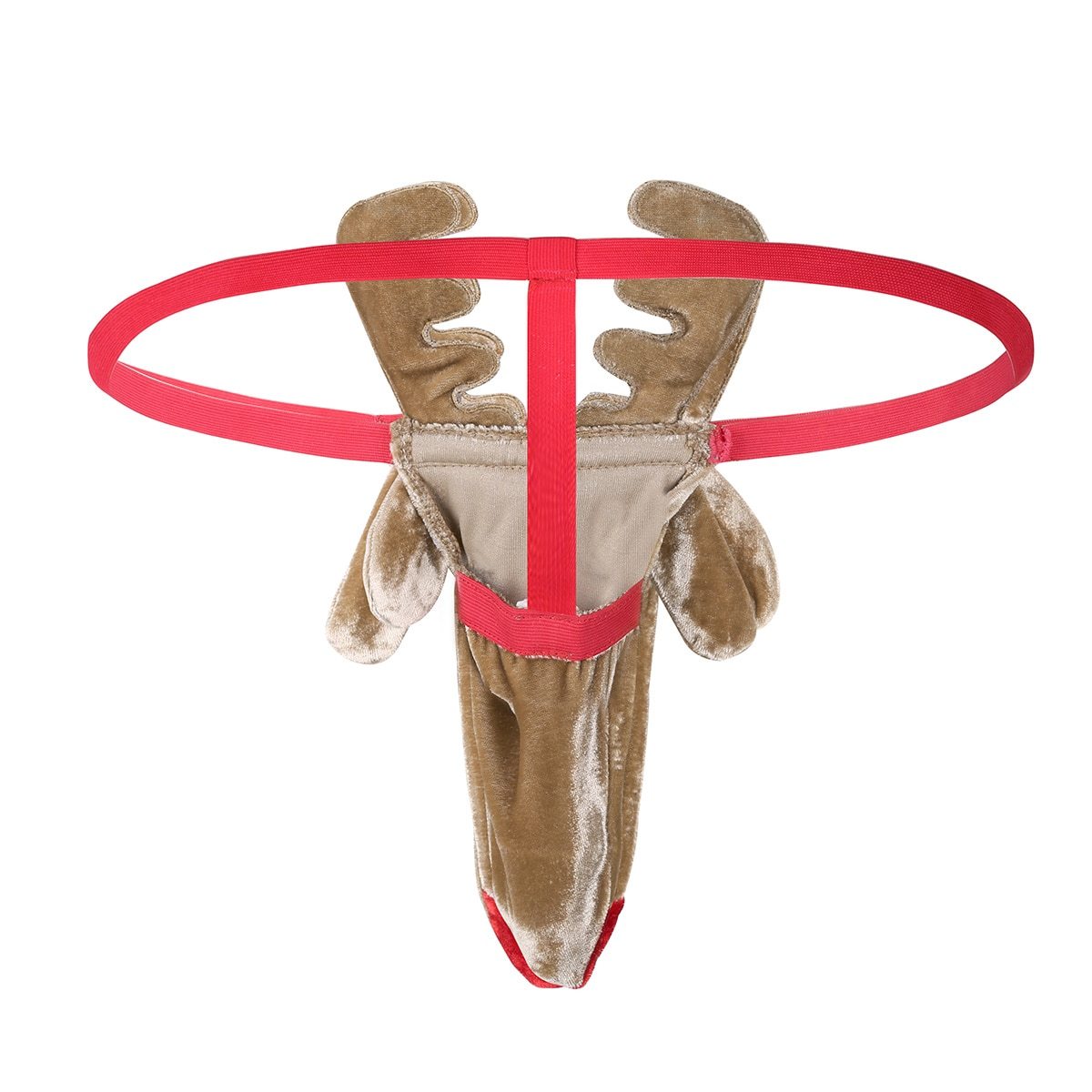 XMAS GIFT - Mens Male Fun Lingerie Christmas Reindeer Pouch G string