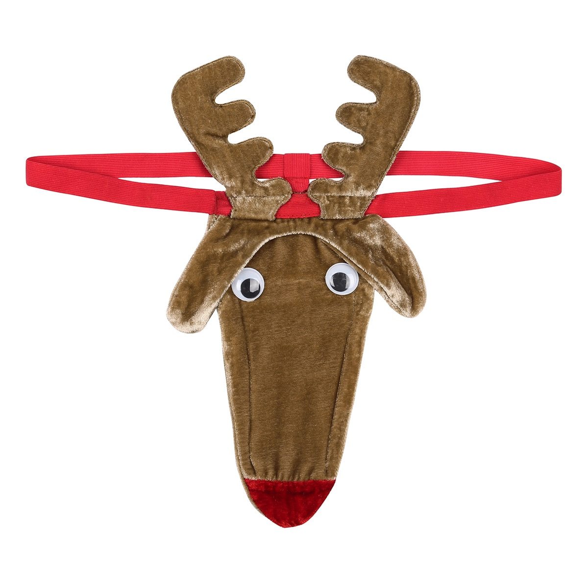 XMAS GIFT - Mens Male Fun Lingerie Christmas Reindeer Pouch G string