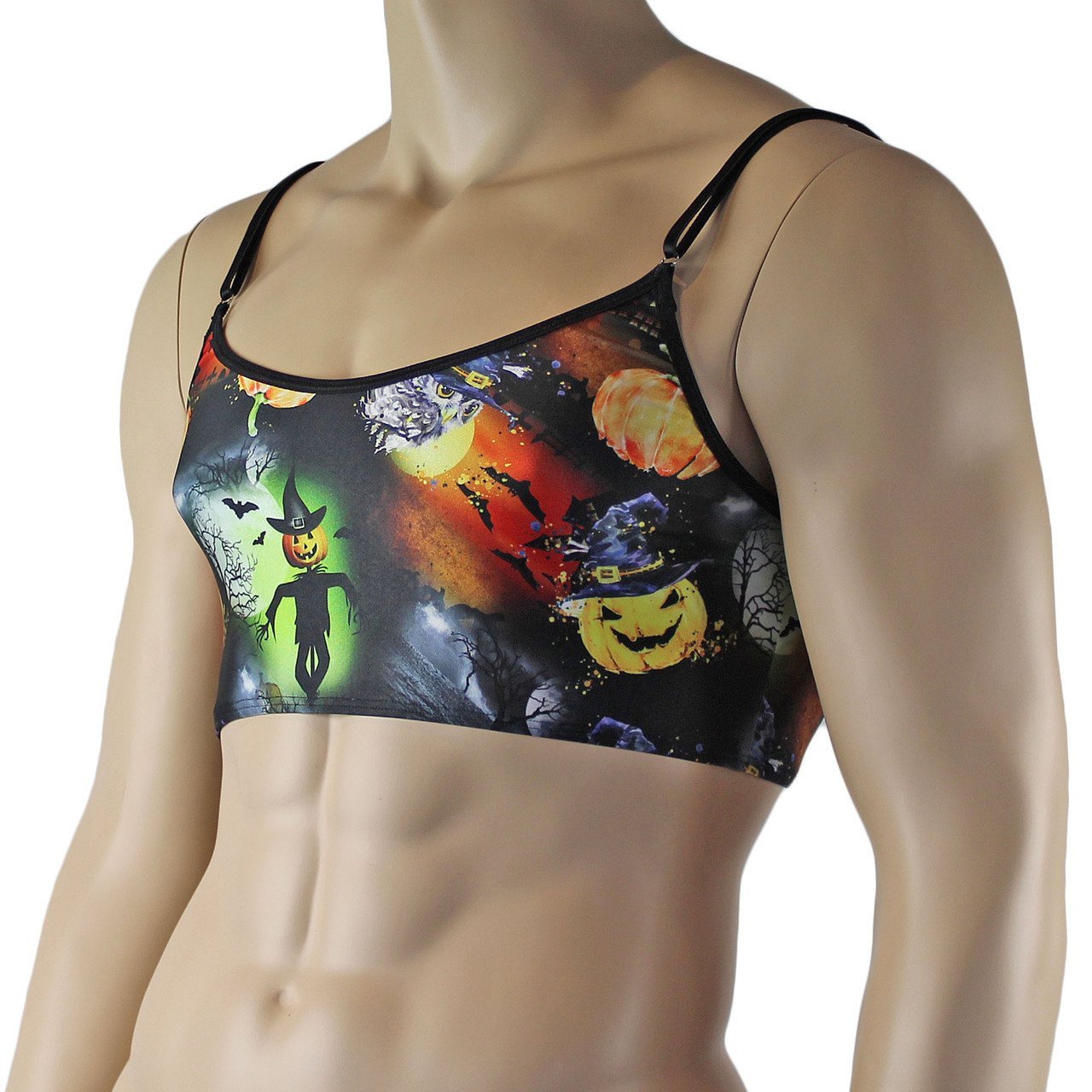Halloween Mens Witches Pumpkins and Bats Camisole Top
