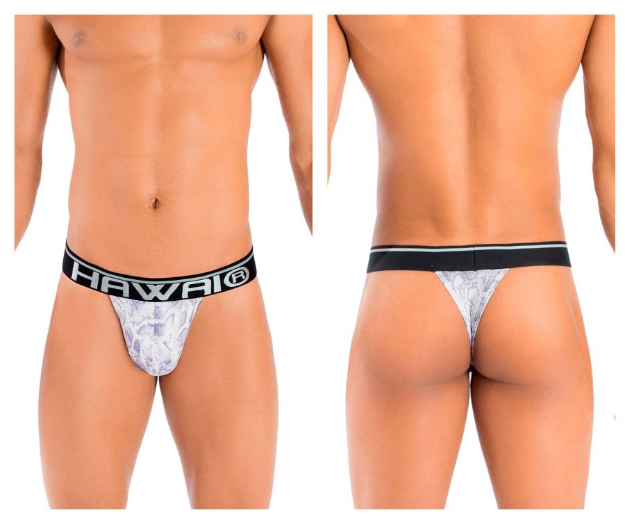 HAWAI 41947T Animal Print Mens Thongs Amethyst