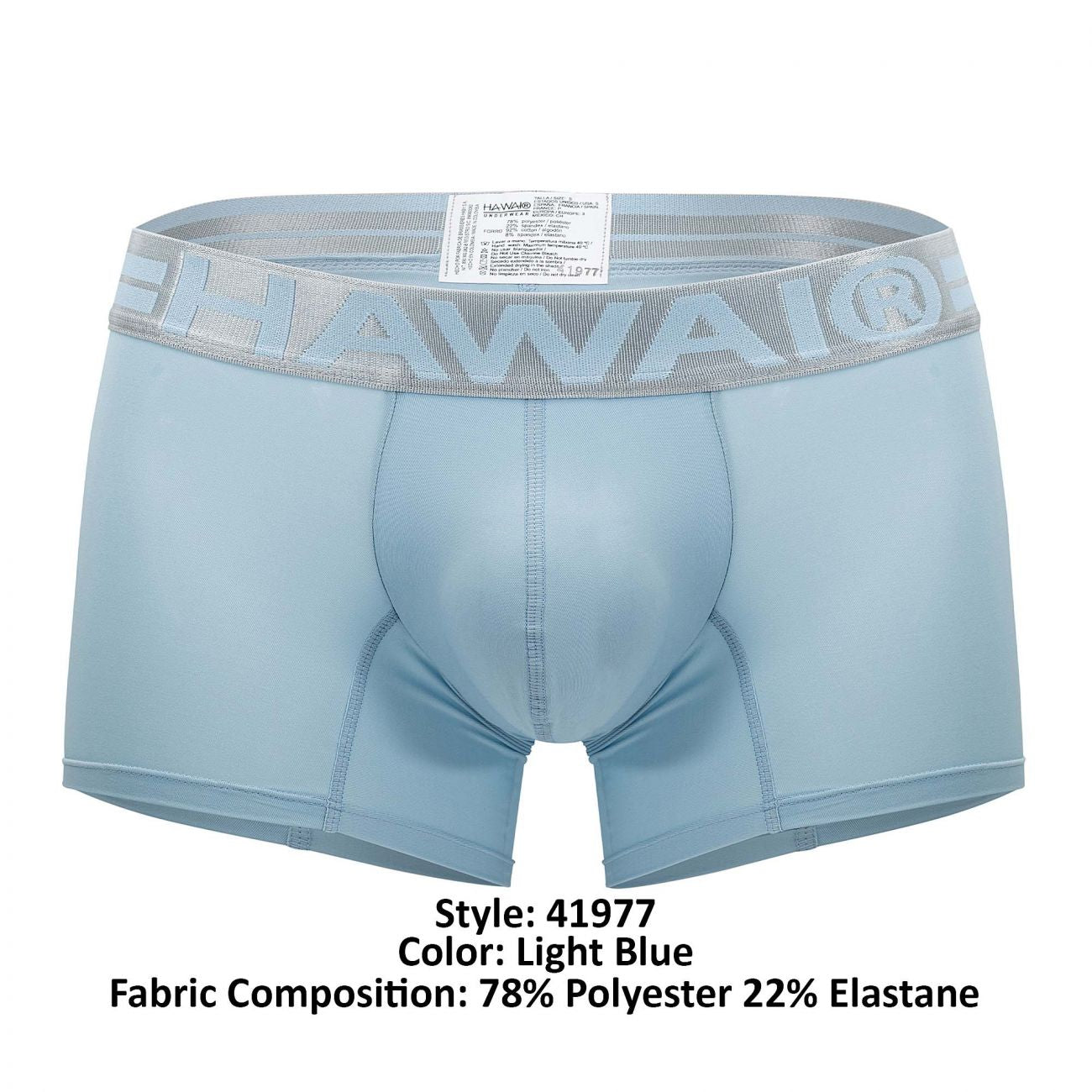 HAWAI 41977 Microfiber Boxer Briefs Light Blue
