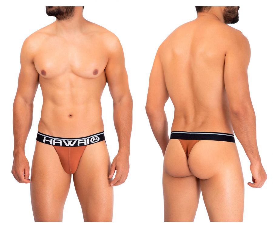HAWAI 42163 Solid Microfiber Thongs Amber