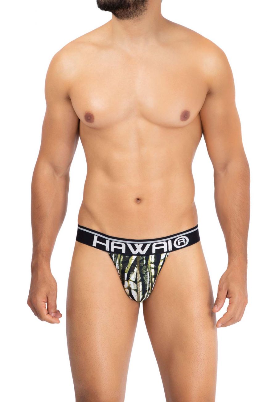 HAWAI 42167 Printed Microfiber Jockstrap Military Green