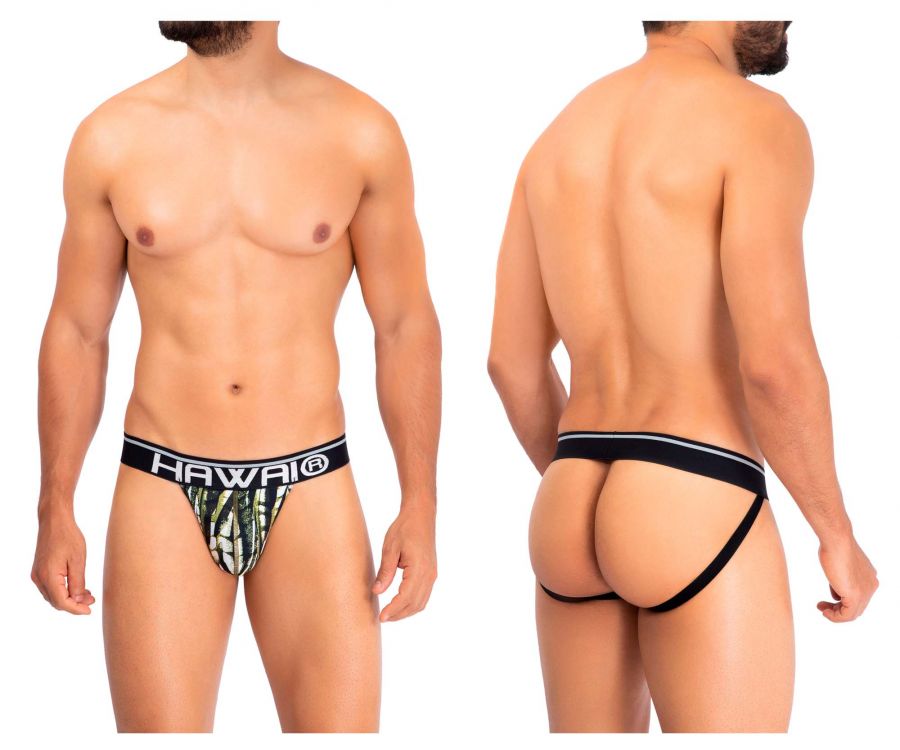 HAWAI 42167 Printed Microfiber Jockstrap Military Green